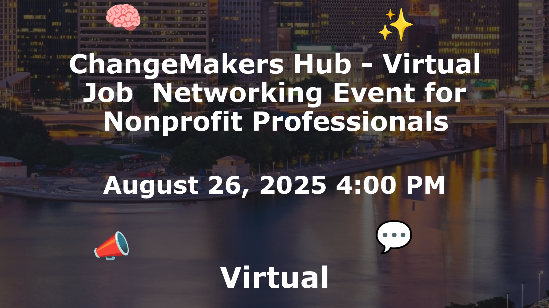 ChangeMakers Hub - Virtual Job  Networking Event for Nonprofit Professionals event image